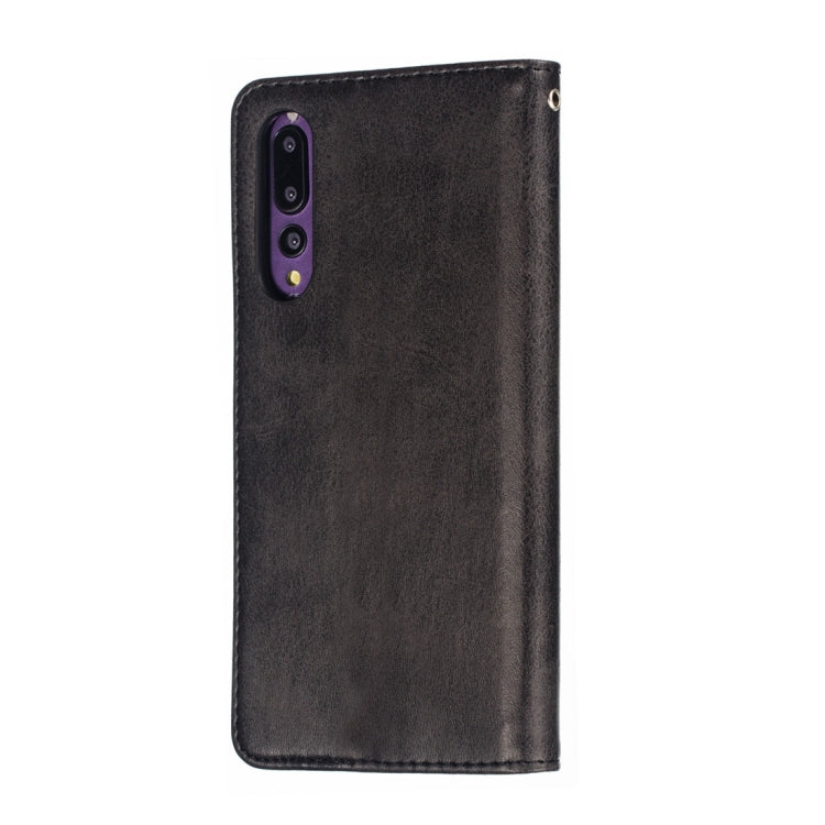 Calf Texture Zipper Magnetic Horizontal Flip Leather Case for Huawei P20 Pro, with Wallet & Holder & Card Slots