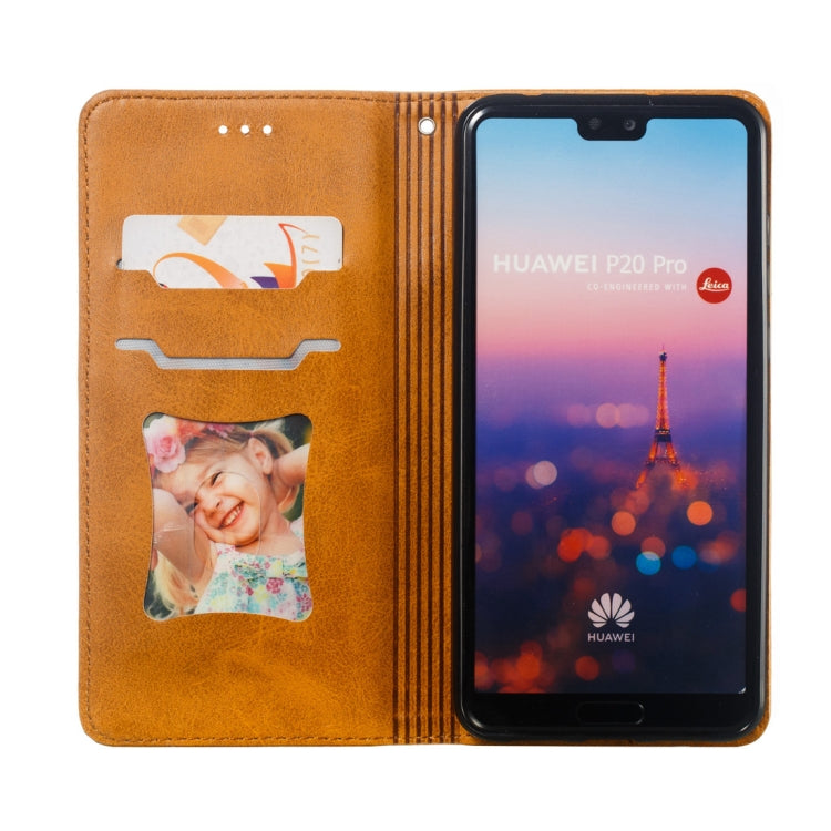 Calf Texture Zipper Magnetic Horizontal Flip Leather Case for Huawei P20 Pro, with Wallet & Holder & Card Slots