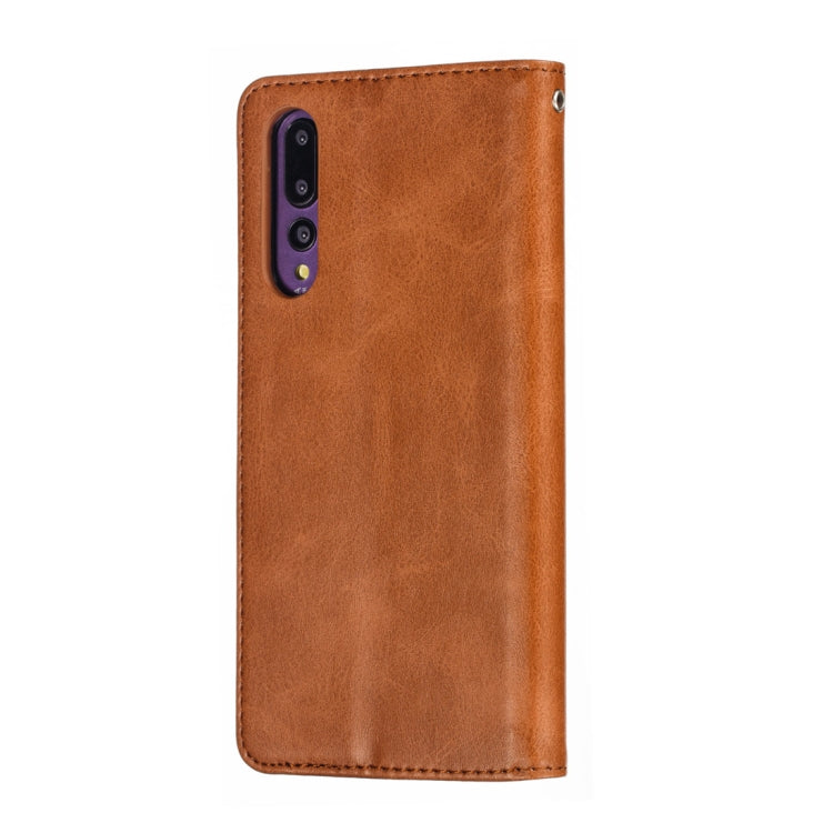 Calf Texture Zipper Magnetic Horizontal Flip Leather Case for Huawei P20 Pro, with Wallet & Holder & Card Slots