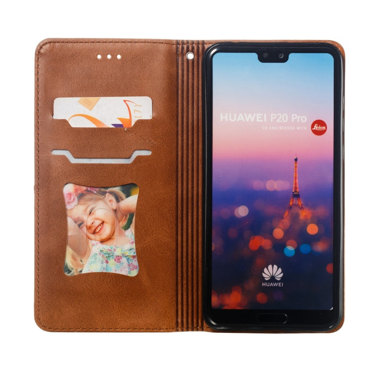 Calf Texture Zipper Magnetic Horizontal Flip Leather Case for Huawei P20 Pro, with Wallet & Holder & Card Slots