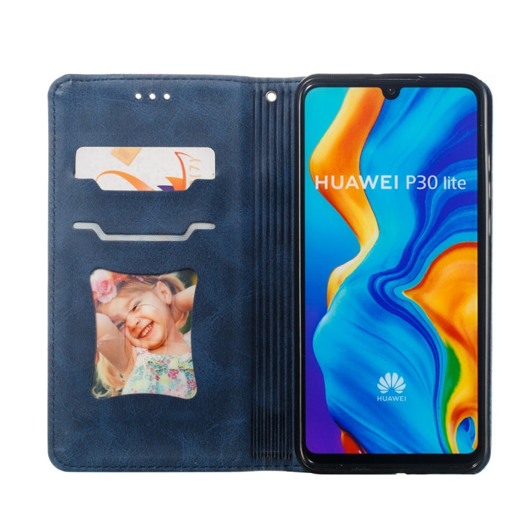Calf Texture Zipper Magnetic Horizontal Flip Leather Case for Huawei P30 Lite, with Wallet & Holder & Card Slots