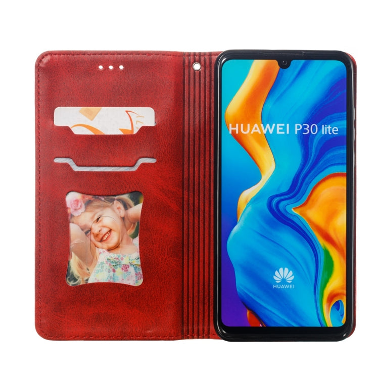 Calf Texture Zipper Magnetic Horizontal Flip Leather Case for Huawei P30 Lite, with Wallet & Holder & Card Slots