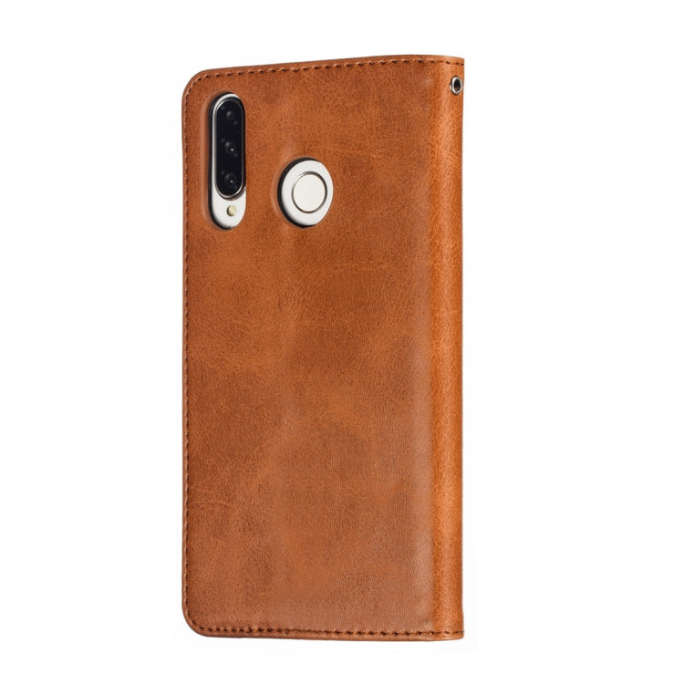 Calf Texture Zipper Magnetic Horizontal Flip Leather Case for Huawei P30 Lite, with Wallet & Holder & Card Slots