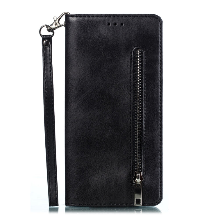 Calf Texture Zipper Magnetic Horizontal Flip Leather Case for Huawei Honor 10 Lite, with Wallet & Holder & Card Slots