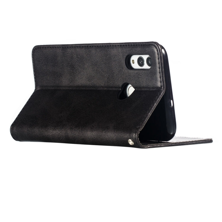 Calf Texture Zipper Magnetic Horizontal Flip Leather Case for Huawei Honor 10 Lite, with Wallet & Holder & Card Slots