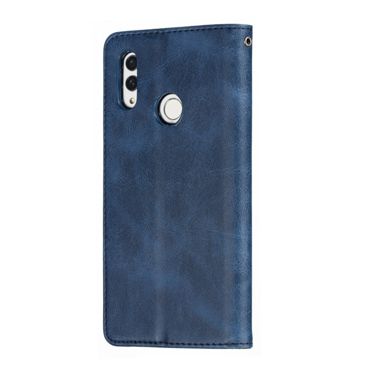 Calf Texture Zipper Magnetic Horizontal Flip Leather Case for Huawei Honor 10 Lite, with Wallet & Holder & Card Slots