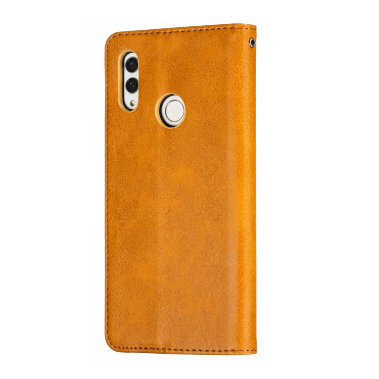 Calf Texture Zipper Magnetic Horizontal Flip Leather Case for Huawei Honor 10 Lite, with Wallet & Holder & Card Slots