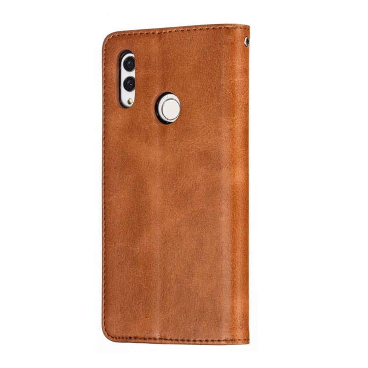 Calf Texture Zipper Magnetic Horizontal Flip Leather Case for Huawei Honor 10 Lite, with Wallet & Holder & Card Slots
