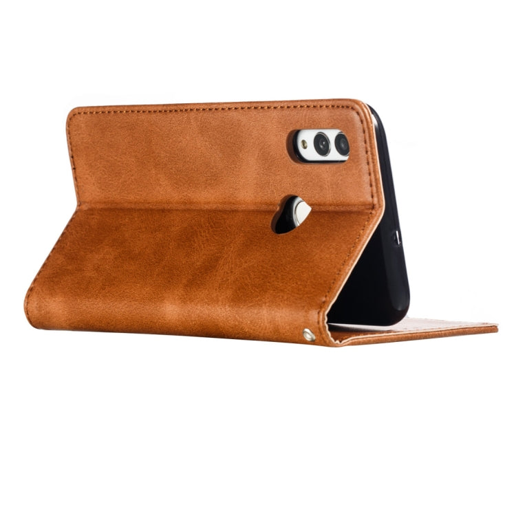 Calf Texture Zipper Magnetic Horizontal Flip Leather Case for Huawei Honor 10 Lite, with Wallet & Holder & Card Slots