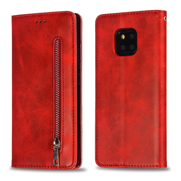 Calf Texture Zipper Magnetic Horizontal Flip Leather Case for Huawei Mate 20 Pro, with Wallet & Holder & Card Slots