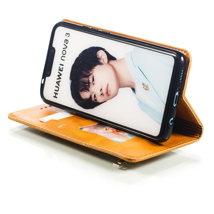 Calf Texture Zipper Magnetic Horizontal Flip Leather Case for Huawei nova 3i, with Wallet & Holder & Card Slots