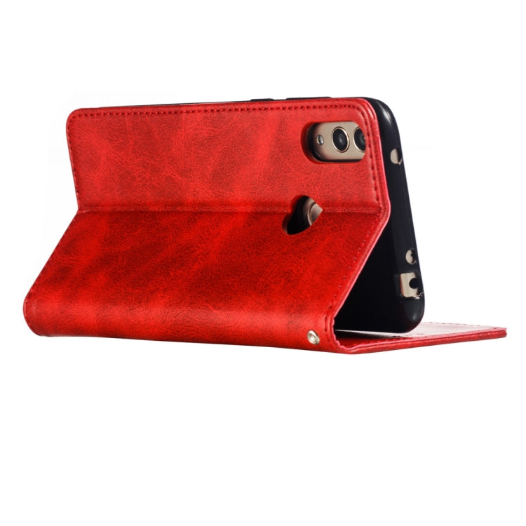 Calf Texture Zipper Magnetic Horizontal Flip Leather Case for Huawei Y7 (2019), with Wallet & Holder & Card Slots