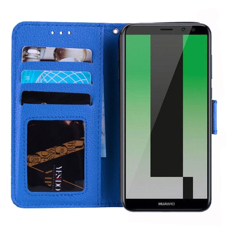 Litchi Texture Horizontal Flip Leather Case for Huawei  Honor 9i & Mate 10 Lite & Maimang 6 & Nova 2i , with Wallet & Holder & Card Slots & Lanyard