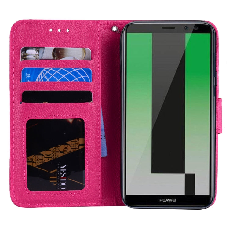 Litchi Texture Horizontal Flip Leather Case for Huawei  Honor 9i & Mate 10 Lite & Maimang 6 & Nova 2i , with Wallet & Holder & Card Slots & Lanyard