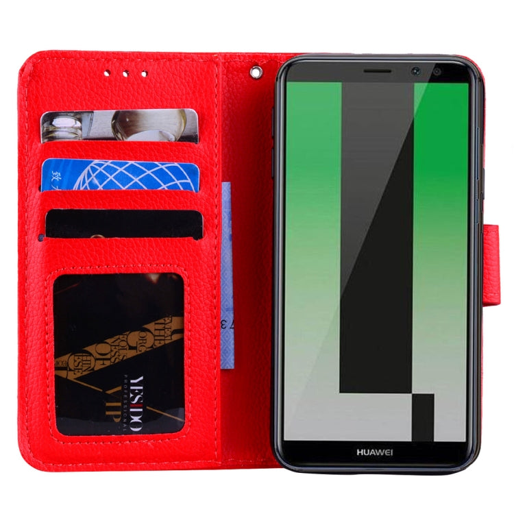 Litchi Texture Horizontal Flip Leather Case for Huawei  Honor 9i & Mate 10 Lite & Maimang 6 & Nova 2i , with Wallet & Holder & Card Slots & Lanyard
