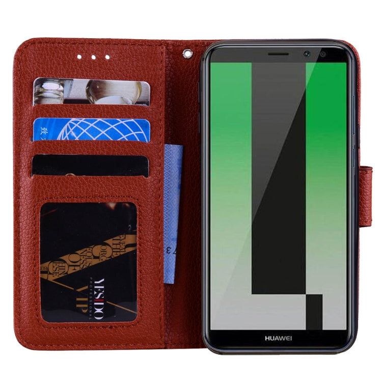 Litchi Texture Horizontal Flip Leather Case for Huawei  Honor 9i & Mate 10 Lite & Maimang 6 & Nova 2i , with Wallet & Holder & Card Slots & Lanyard