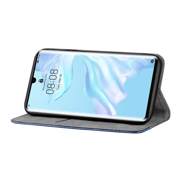 Business Solid Color Stitching Horizontal Flip Leather Case for Huawei P30 Pro, with Holder & Card Slots & Wallet & Lanyard