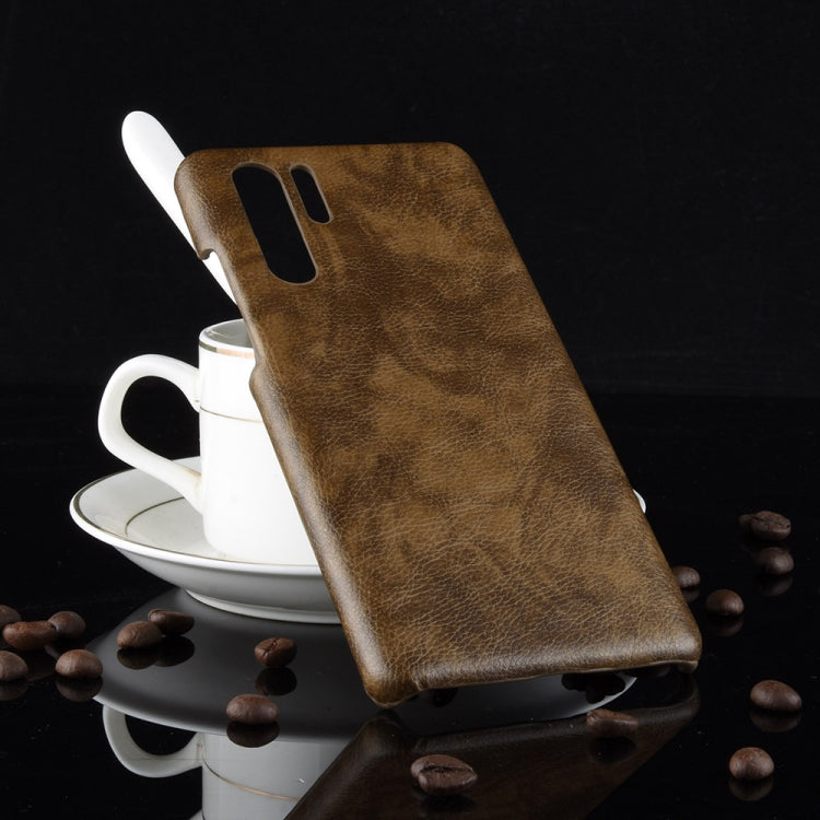 Shockproof Litchi Texture PC + PU Case for Huawei P30 Pro
