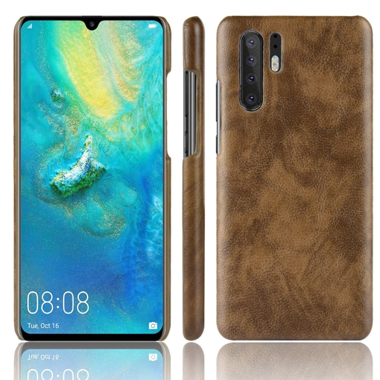 Shockproof Litchi Texture PC + PU Case for Huawei P30 Pro