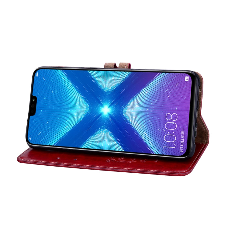 Business Style Oil Wax Texture Horizontal Flip Leather Case for Huawei Honor 8X, with Holder & Card Slots & Wallet