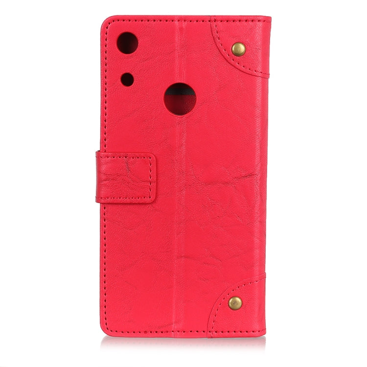 Copper Buckle Retro Crazy Horse Texture Horizontal Flip Leather Case for Huawei Honor 8A, with Holder & Card Slots & Wallet