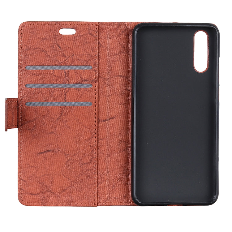Copper Buckle Retro Crazy Horse Texture Horizontal Flip Leather Case for Huawei Y7 Pro (2019) / Enjoy 9, with Holder & Card Slots & Wallet