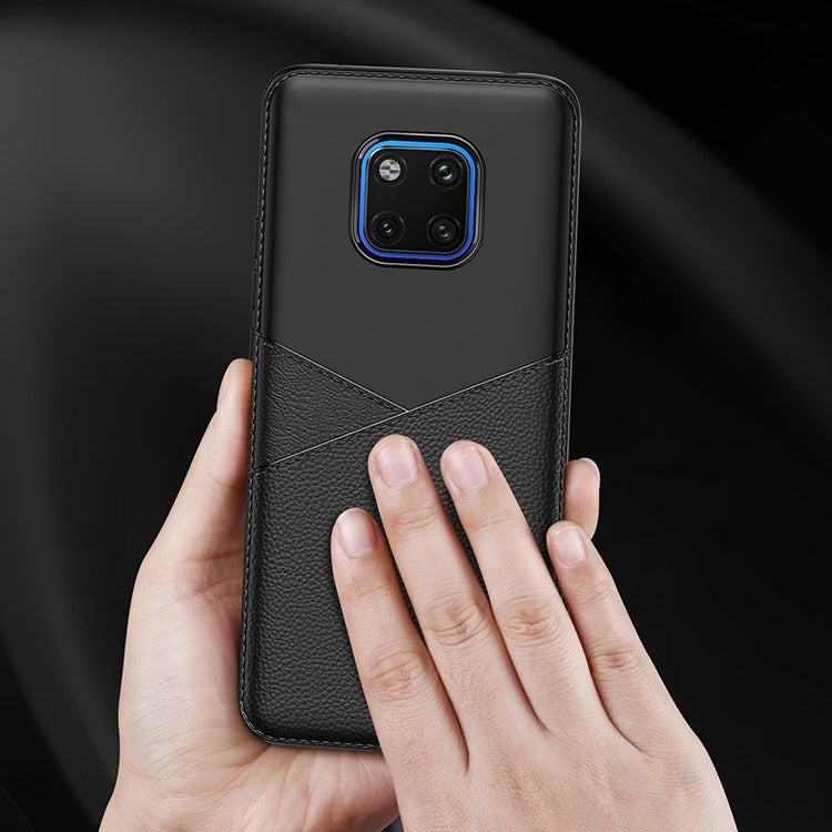 Ultra-thin Shockproof Soft TPU + Leather Case for Huawei Mate 20 Pro