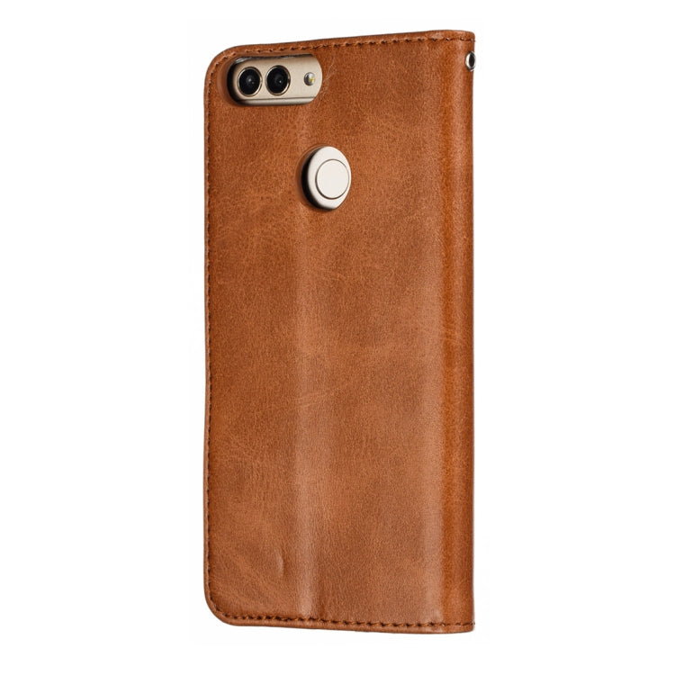 Calf Texture Zipper Magnetic Horizontal Flip Leather Case for Huawei P Smart / Honor 9 Lite, with Wallet & Holder & Card Slots