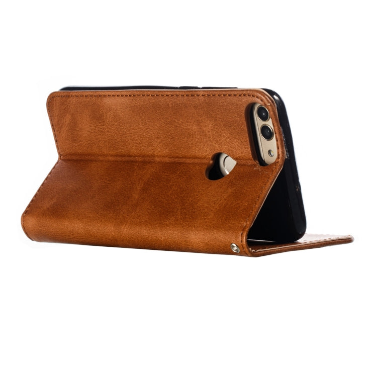 Calf Texture Zipper Magnetic Horizontal Flip Leather Case for Huawei P Smart / Honor 9 Lite, with Wallet & Holder & Card Slots