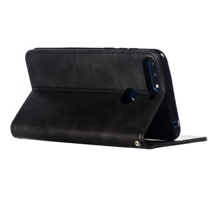 Calf Texture Zipper Magnetic Horizontal Flip Leather Case for Huawei Y6 (2018), with Wallet & Holder & Card Slots