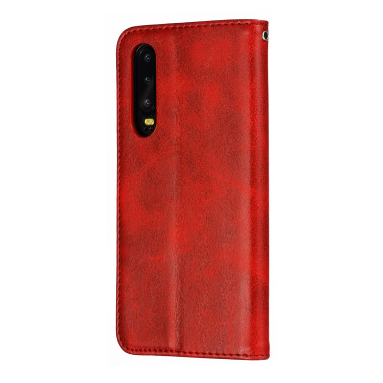 Calf Texture Zipper Magnetic Horizontal Flip Leather Case for Huawei P30, with Wallet & Holder & Card Slots