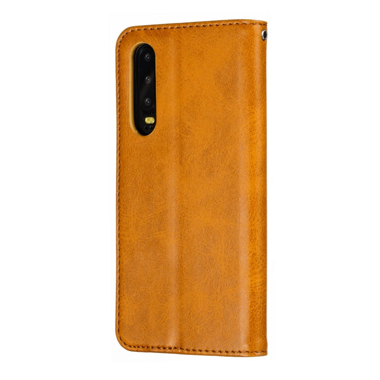 Calf Texture Zipper Magnetic Horizontal Flip Leather Case for Huawei P30, with Wallet & Holder & Card Slots
