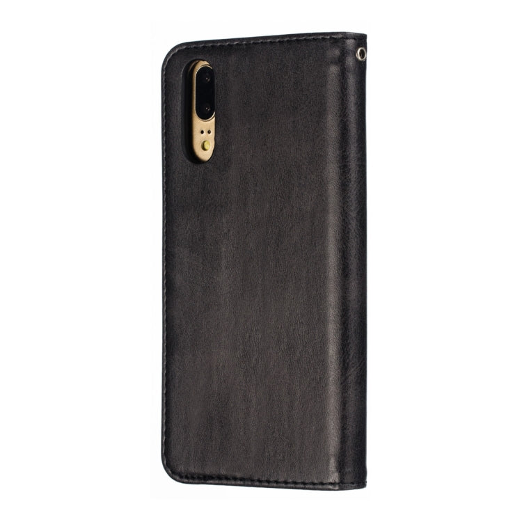 Calf Texture Zipper Magnetic Horizontal Flip Leather Case for Huawei P20, with Wallet & Holder & Card Slots