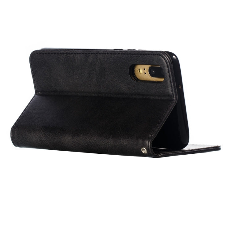 Calf Texture Zipper Magnetic Horizontal Flip Leather Case for Huawei P20, with Wallet & Holder & Card Slots