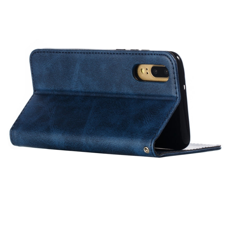 Calf Texture Zipper Magnetic Horizontal Flip Leather Case for Huawei P20, with Wallet & Holder & Card Slots