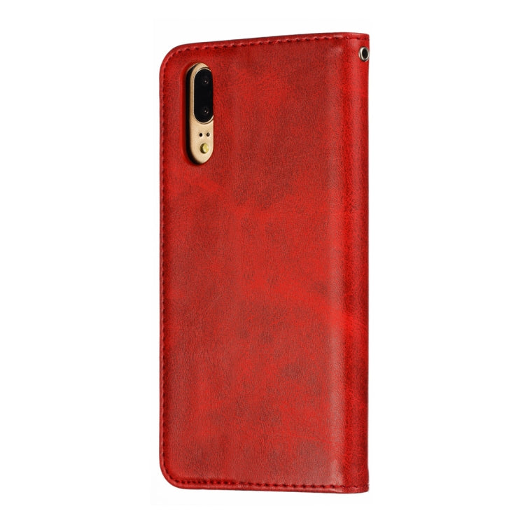 Calf Texture Zipper Magnetic Horizontal Flip Leather Case for Huawei P20, with Wallet & Holder & Card Slots