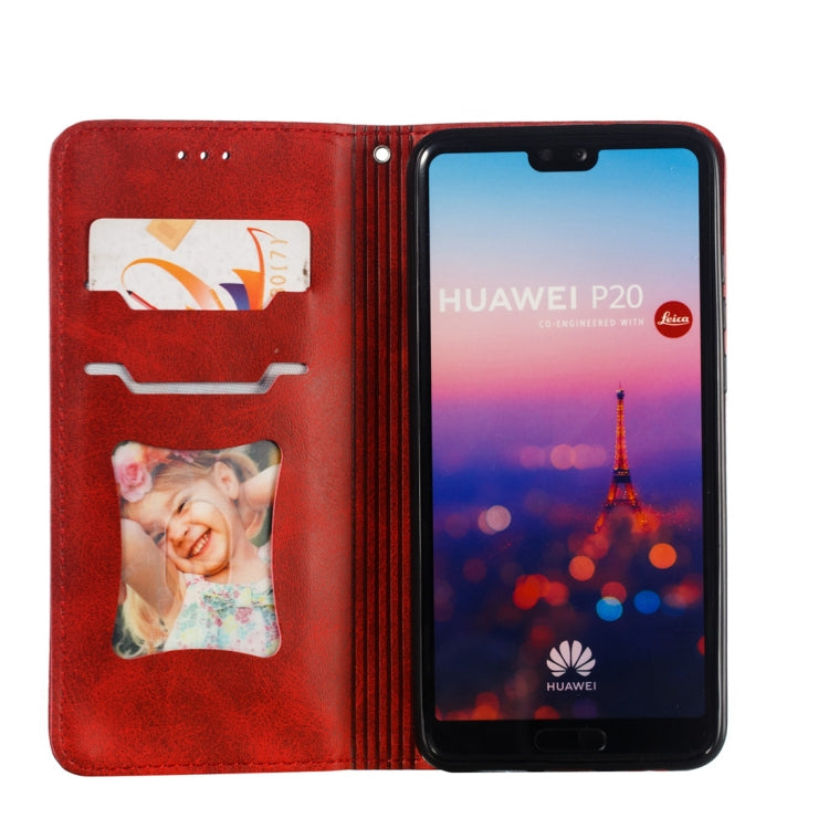 Calf Texture Zipper Magnetic Horizontal Flip Leather Case for Huawei P20, with Wallet & Holder & Card Slots
