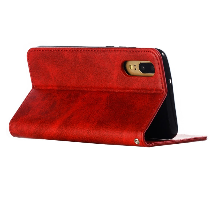 Calf Texture Zipper Magnetic Horizontal Flip Leather Case for Huawei P20, with Wallet & Holder & Card Slots