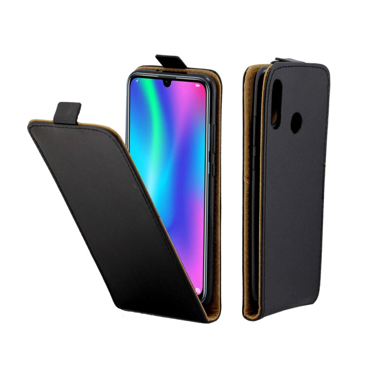 Business Style Vertical Flip TPU Leather Case for Huawei Honor 10 Lite, with Card Slot (Black)
