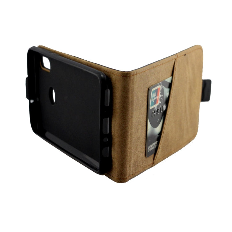 Business Style Vertical Flip TPU Leather Case for Huawei Honor 10 Lite, with Card Slot (Black)