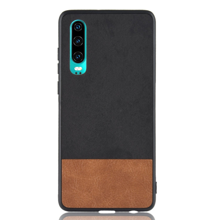 Shockproof Color Matching Denim PC + PU + TPU Case for Huawei P30