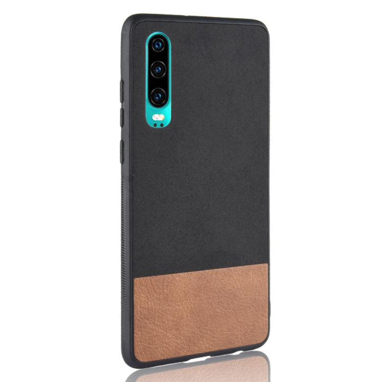 Shockproof Color Matching Denim PC + PU + TPU Case for Huawei P30