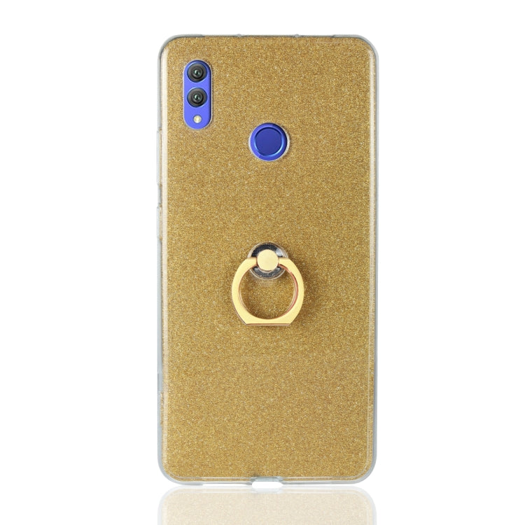 Glittery Powder Shockproof TPU Case for Huawei Honor Note 10, with 360 Degree Rotation Ring Holder