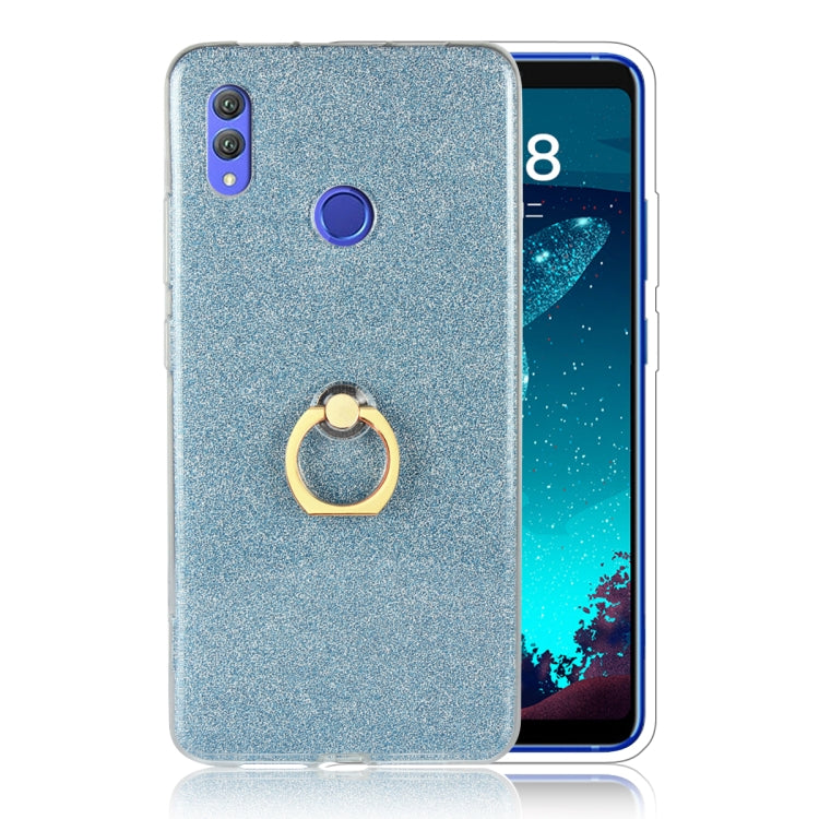 Glittery Powder Shockproof TPU Case for Huawei Honor Note 10, with 360 Degree Rotation Ring Holder