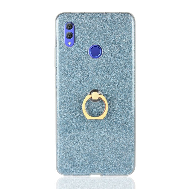 Glittery Powder Shockproof TPU Case for Huawei Honor Note 10, with 360 Degree Rotation Ring Holder