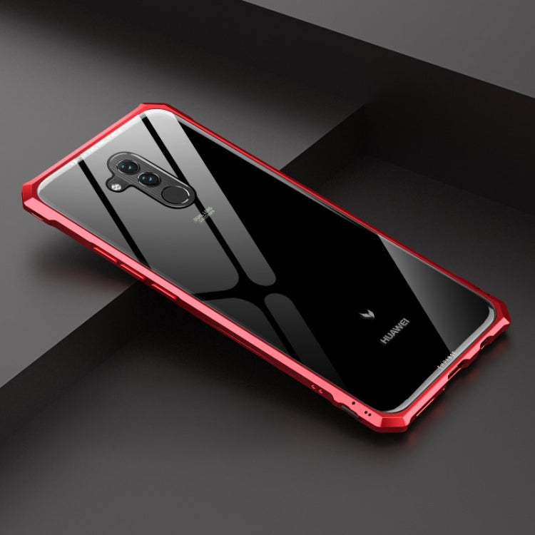 Snap-on Aluminum Frame and Tempered Glass Back Plate Case for Huawei Mate 20 Lite
