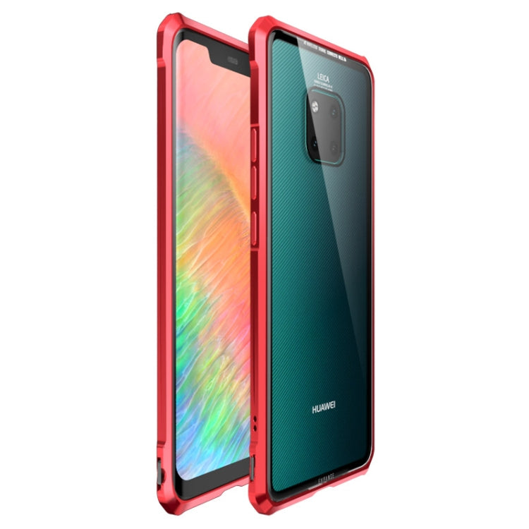 Snap-on Aluminum Frame and Tempered Glass Back Plate Case for Huawei Mate 20 Pro