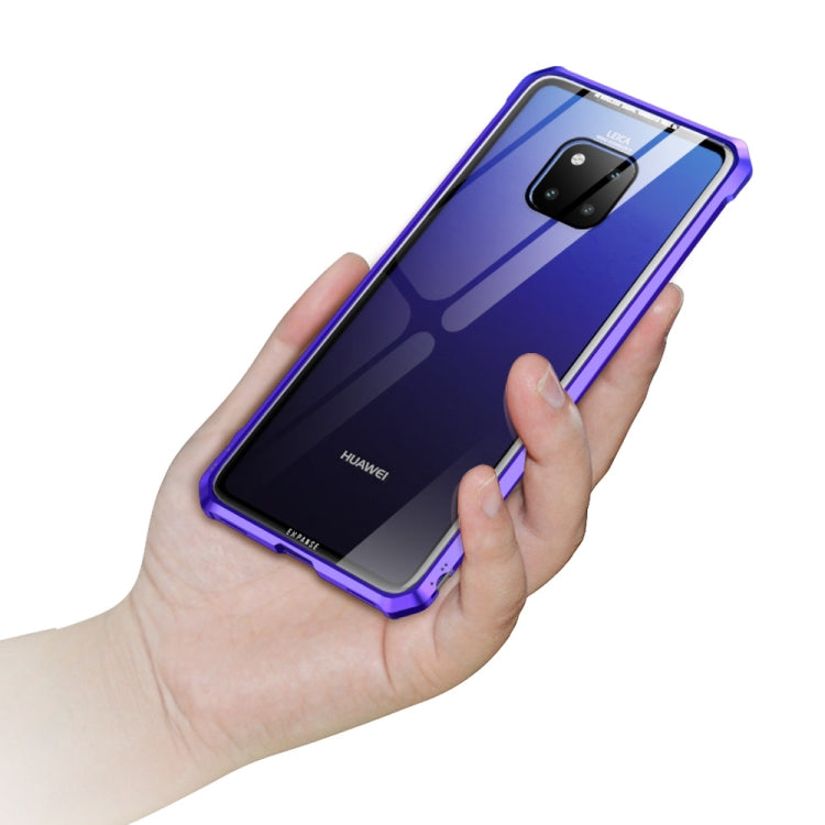 Snap-on Aluminum Frame and Tempered Glass Back Plate Case for Huawei Mate 20 X