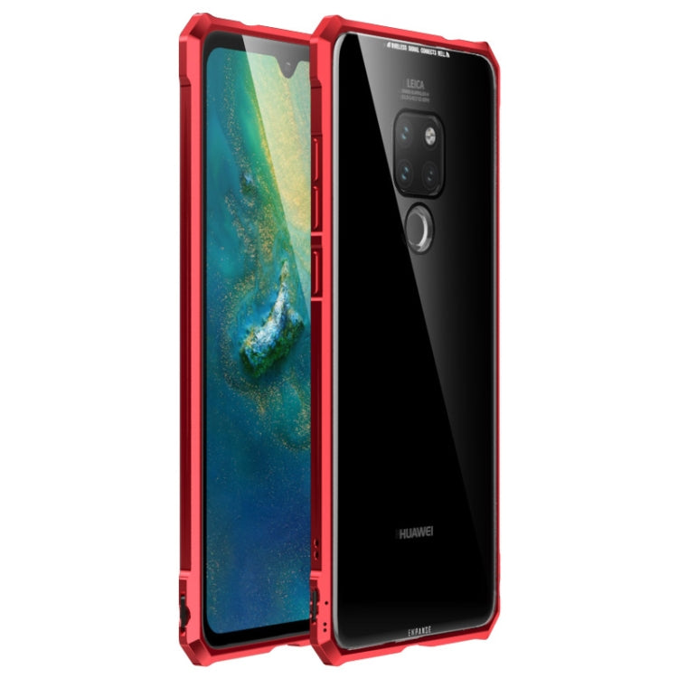 Snap-on Aluminum Frame and Tempered Glass Back Plate Case for Huawei Mate 20