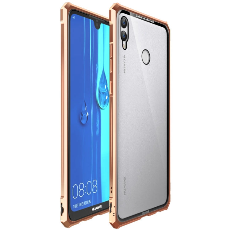 Snap-on Aluminum Frame and Tempered Glass Back Plate Case for Huawei Enjoy Max